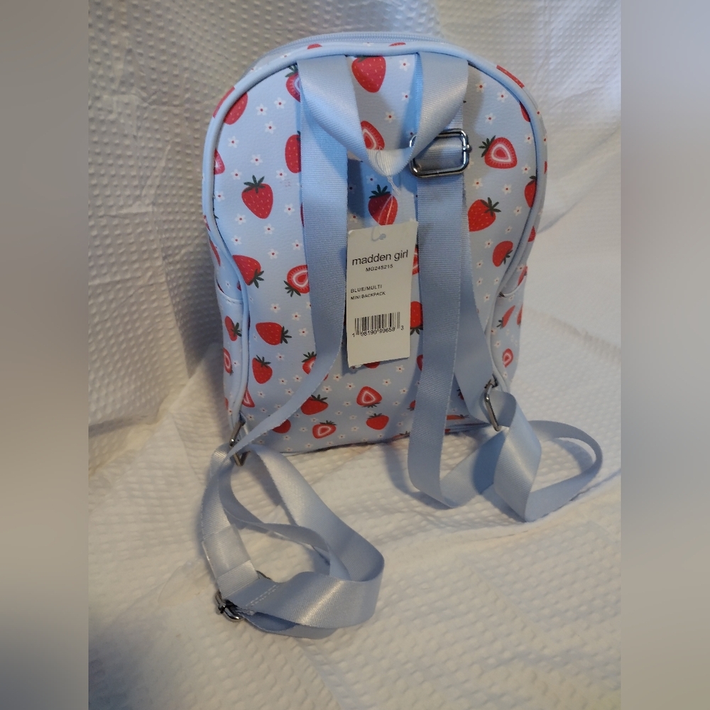 The Madden Girl MG245215 Strawberry Backpack  and Coin Pouch Set - Picture 5 of 8